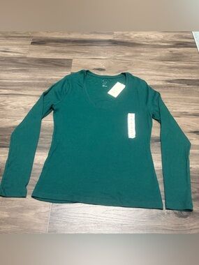 a new day Forest Green Scoop Neck Long Sleeve Top